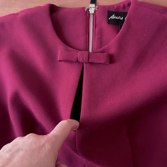 Sandra Angelozzi Thick Peplum Top Raspberry - Picture 8 of 11